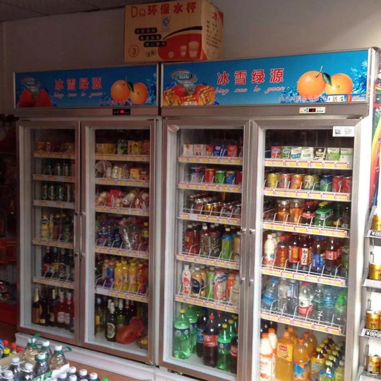 冰雪天福便利店商用双门饮料冰柜 冷藏展示与高效保鲜的完美平衡